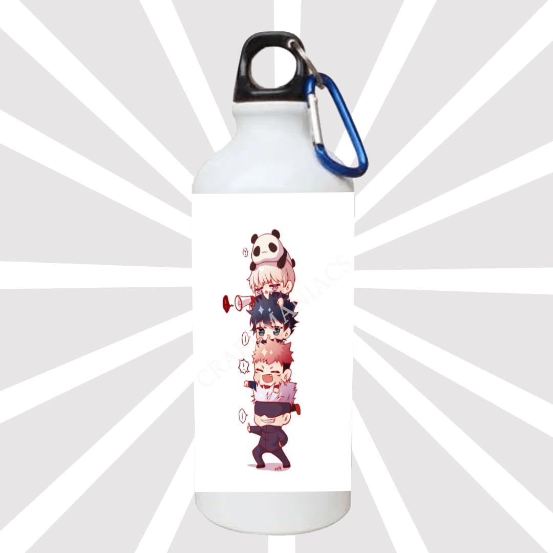CRAFT MANIACS Jujutsu Kaisen Chibi On Top New 600 ML BPA & Lead Free Sipper Bottle Best HD Print Sipper For Anime Fans-image-45