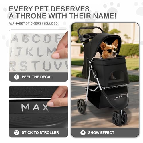 Pet stroller for senior dogs and cats