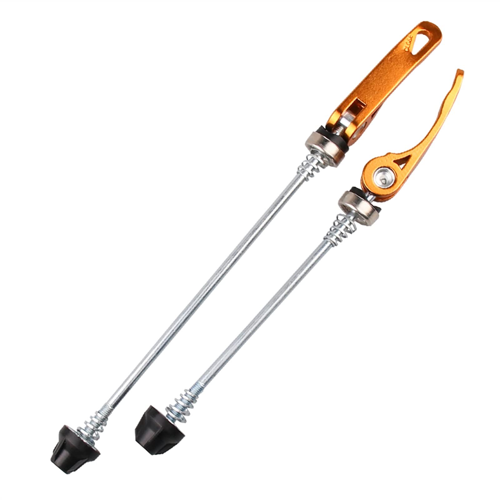 GBYUHAIJUN Bike Quick Release,Bike Wheel Hub Skewers Bicycle Wheel Hub Skewers Front Rear Quick Release Skewers MTB Road Bike Clip Lever Axle 145/185mm 90g(Orange)