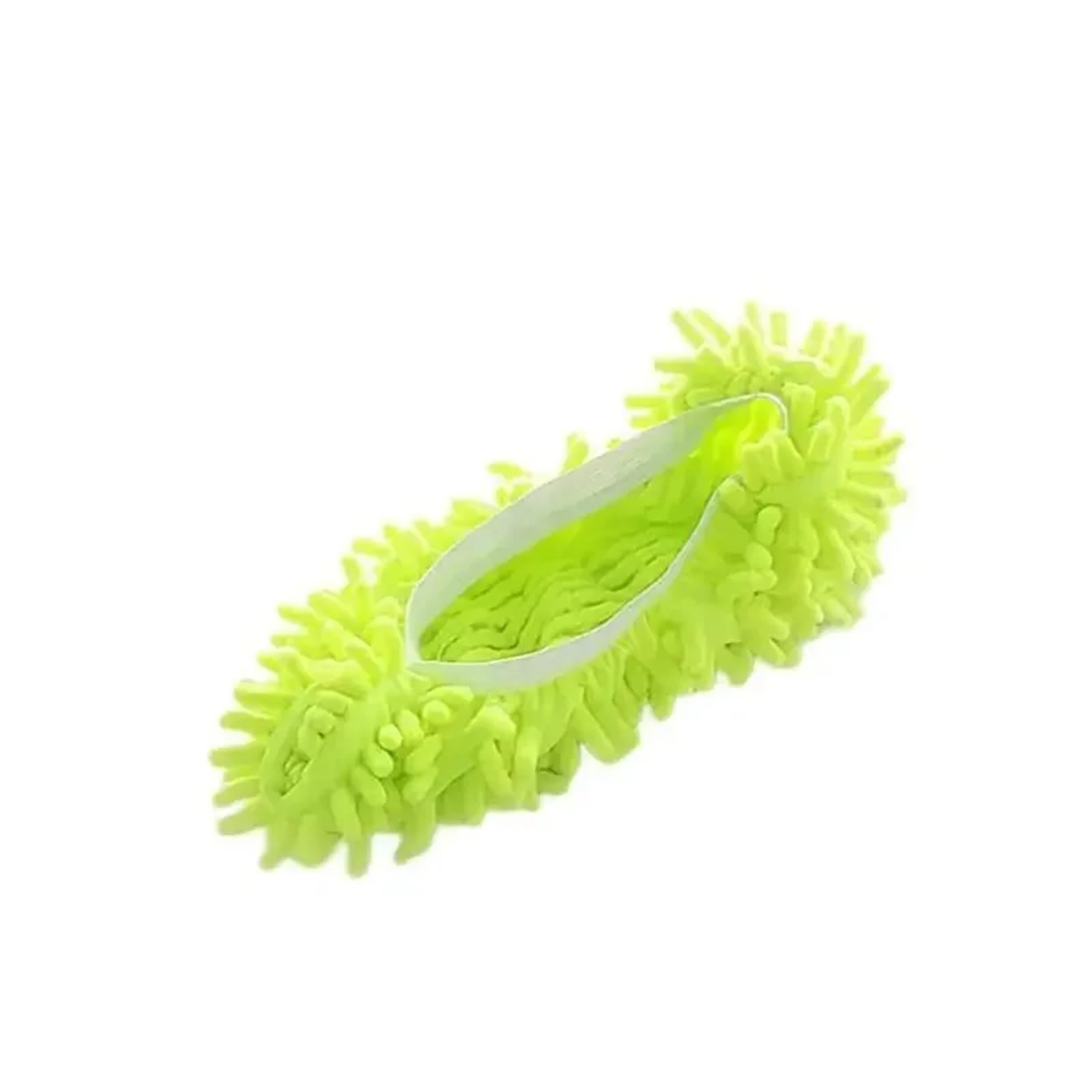 Mop Slippers Cleaning Mopping Shoes Water Uptake Foot Socks(Green-1Pc)