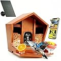 Birdster Smart Bird Feeder with Camera Solar Powered AI Identification 10,000+ Bird 2K UHD Video Live Instant Arrival Alerts and Real-Time Motion Detection Weatherproof Bamboo for Outdoor Birds Lovers