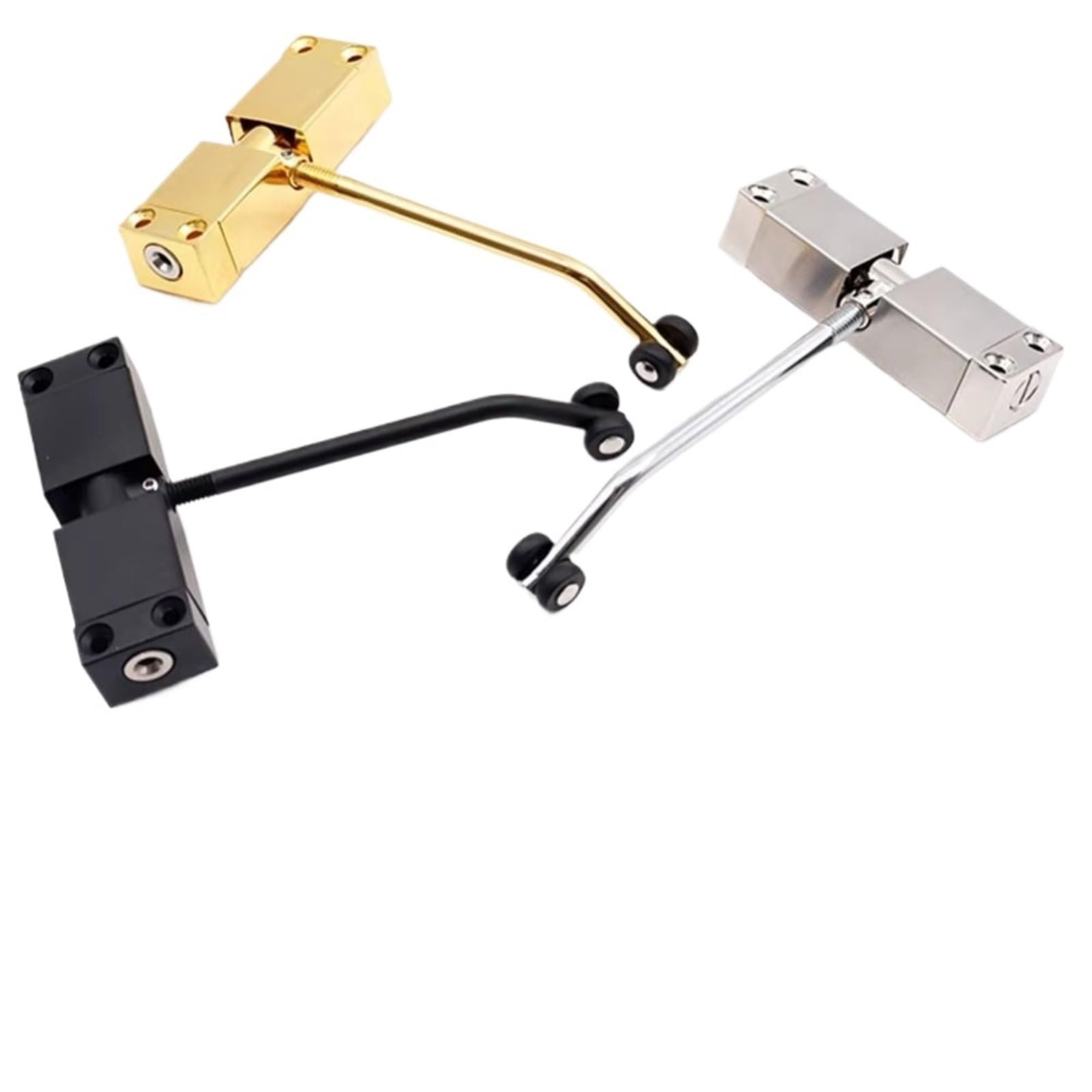 Kdhcvkz Golden 1Pcs Aluminum Alloy Door Closer Hinge Mounted Self-Closing(Golden)