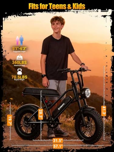 Image of 1500W Peak Electric Bike for Adults, 28MPH 48V 13Ah Removable Battery, 60 Mile Range, 16 inchx4.0 inch Fat Tire, 7-Speed E-Bike with Dual Suspension - Commuter Ebike for Men & Women