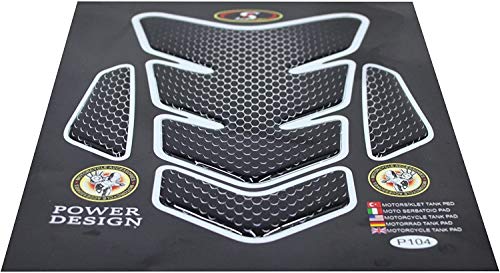 Otoliman 3D Motorcycle Carbon Fiber Vinyl Gel Gas Tank Pad Protector Decal And Sticker Tankpad. (New Generation Silicone-Based Adhesive) #TOP3