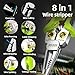 SEESE 8-in-1 Wire Stripper for Electrician: Needle Nose Pliers with Voltage Tester & Dual Alarms - Electrical Pliers for Cutting Wires, Pulling Wires and Crimp Wires