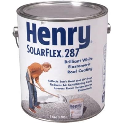 HENRY HE287SF046 Solar-Flex, Gallon, White, Elastomeric Roof Coating