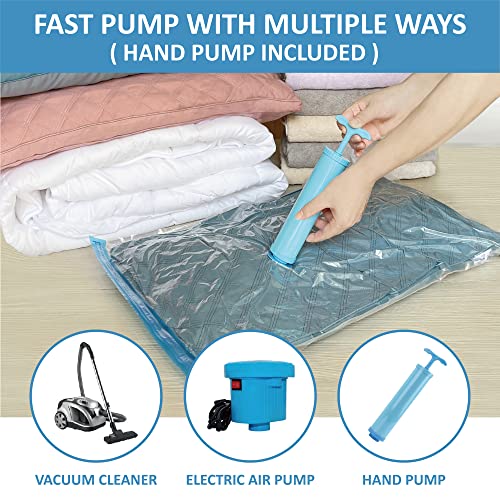 Image of Roomimaster Vacuum Storage Bags, Vacuum Seal Space Saver Bags for Clothing, Travel Lugggage, Carry-on, Blankets, Comforters, Pillow, Bedding, 20 Combo