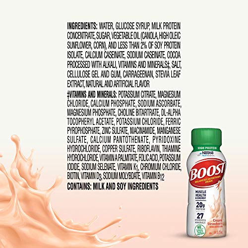 Boost High Protein Balanced Nutritional Drink, Creamy Strawberry, 8 Ounce Bottle (Pack Of 24) #TOP2