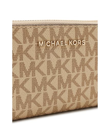 Image of Michael Kors, Womens, Jet Set Small Zip Around Card Case, Khaki, One Size