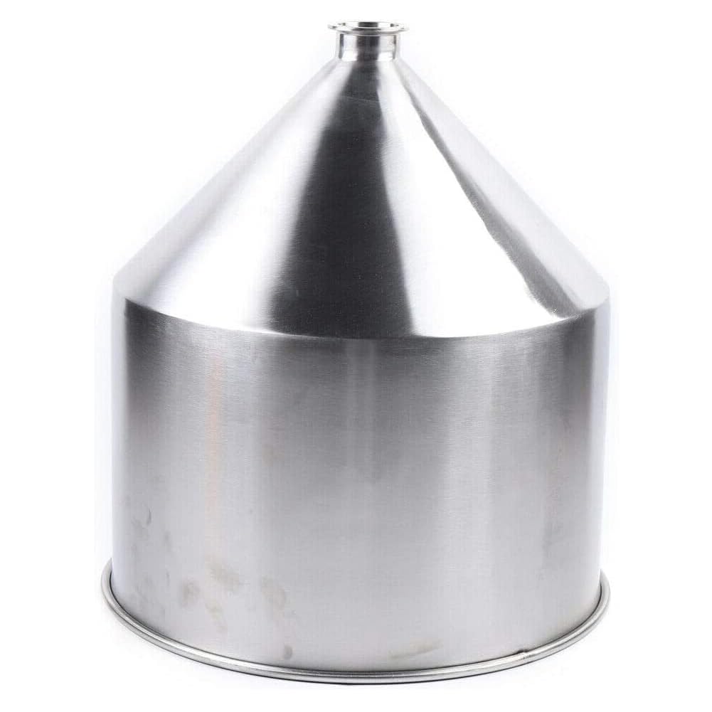 Acero Inoxidable Tolva, Líquido Pasta Tolva De Llenado Máquina Llenadora Tolva Carga Pesada Embudo Para Líquidos Llenado Contenedor (10-50L), 50L, 64mm