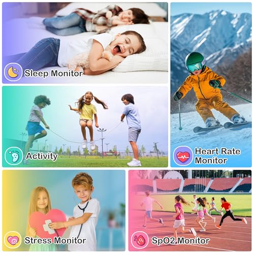 Image of Kids Waterproof Smart Watch with Fitness Tracker Sports Activity Pedometer