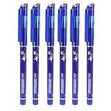 OUCRIY 24 Stück Löschbare Tintenstifte Lassen Fehler Verschwinden, Blaue Löschbare Stifte für Büro, Schule, Zuhause (Kristallblau)