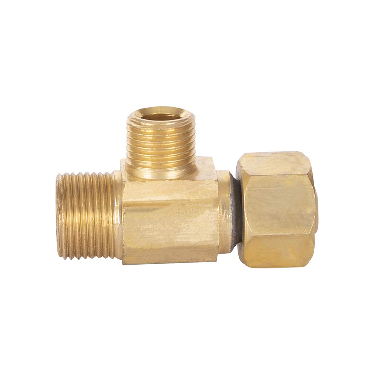 Midline Valve 73314-OM-5 Raccordo a T aggiuntivo, uscita linea di alimentazione divisa 3/8" FIP COMP x maschio MIP ottone (confezione da 5), 3/8" Fem x 3/8" maschio x 1/4" maschio