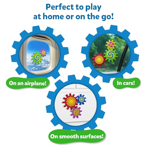 Image of Skillmatics Spinny Gears for Babies - Fun Interlocking Suction Gears for Babies - Sensory & Fine Motor Activity Toy for Window, Table & Bath, Travel Toy for Toddlers 6-36 Months (Set of 5)