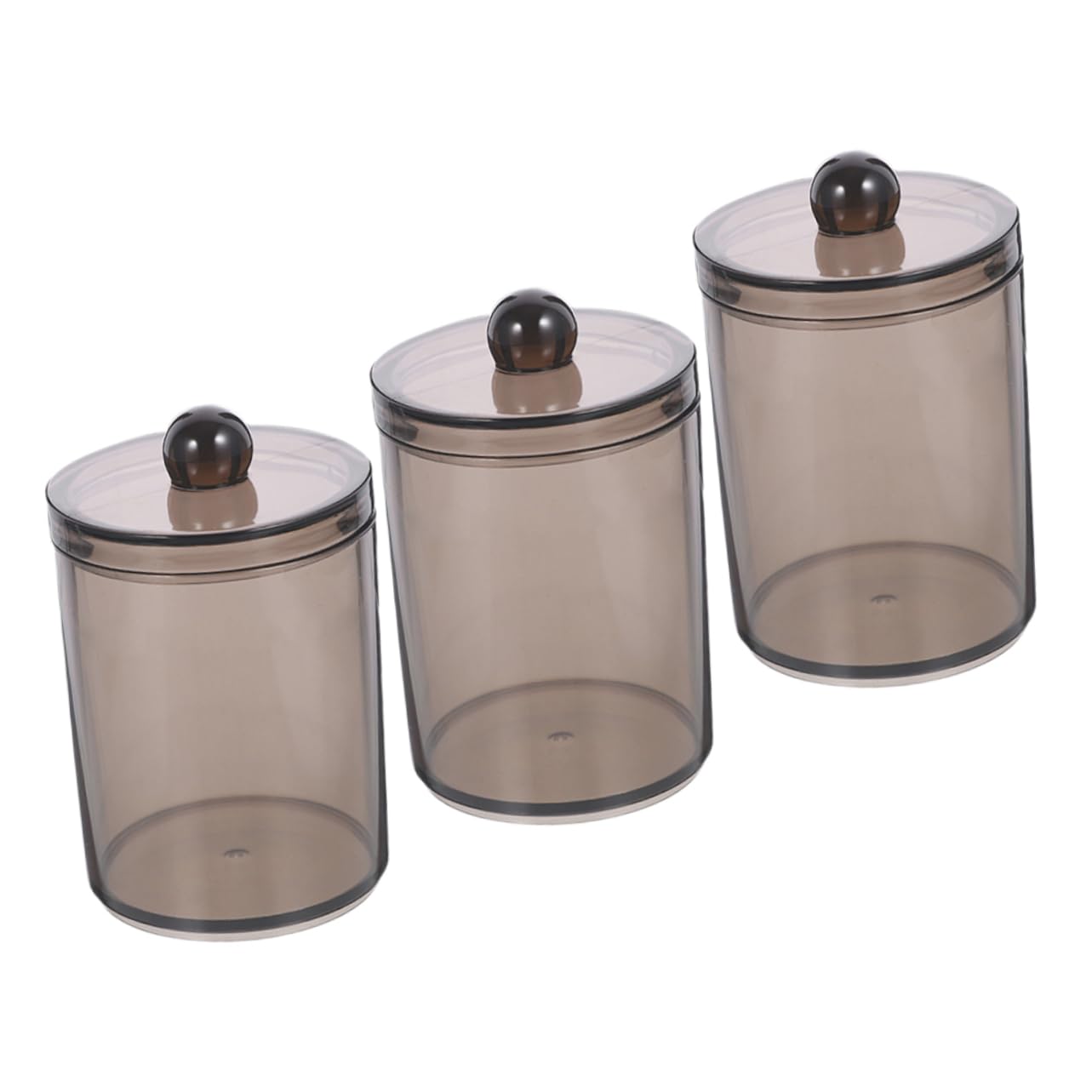 9stücke Teiliges Baumwattestäbchen Schwarzer Transparenter Aufbewahrungsbehälter Mit Deckel Für Bad Schlafzimmer Und Kosmetik Für Wattepads Zahnstocher Und Kleine Accessoires