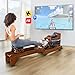 TOPIOM Water Rowing Machine for Home Use, Solid Wood Rower Machine with Upgraded Handle and Adjustable Footpad, TM3 Dedicated Monitor & Bluetooth Connection (Natural Adjust Footpad)
