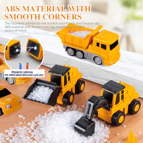 Image of Magnetic Transform Engineering Car Assembled Toys,Toy Construction Vehicles with Storage Box,Magnetic Blocks for Kids Age 3-5 4-8 Outdoor Toddler Activities Toys(Engineering Series-35 Pcs)