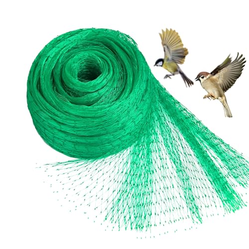4 X 10 m Filet de Protection des Oiseaux, Filet de Jardin, Filet Jardin Potage, Filet Protection, Filet Anti-Oiseaux Vert, pour Protéger Les Plantes, Fruits, Fleurs, Arbres, Etang, Piscines