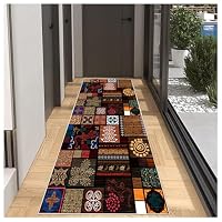 BORKOY Kurzflor Teppichläufer – 120x170 Cm, Rutschfest, Waschbar, Mit Geometrischem Design – Für Küche, Flur, Eingang & Nachttisch – In Vielen Größen Individuell Anpassbar
