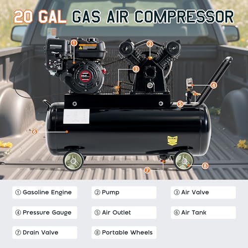 Albott 6.5HP Gas Air Compressor