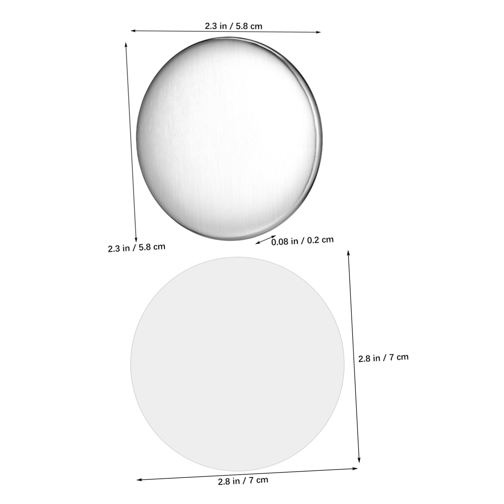 Holibanna 100 Stück Runde Anstecknadel Teile aus Eisen 58mm mit Schutzfolie und Rückdeckeln für Schule und Betrieb