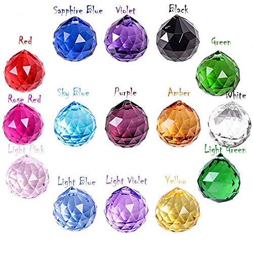 MerryNine 20 unidades de bolas de cristal de 0,8