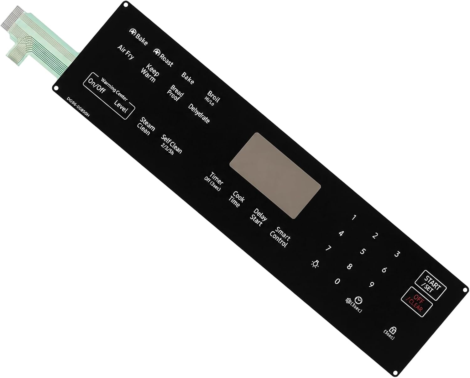 DG96-00850H Electric Range Membrane Switch Touch Panel, Replacement Touchpad Control Compatible with Samsung NE63A6511SG NE63A6511SS, Replaces PS16634295 AP7032886 EAP16634295, Black 13.8 Inch