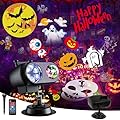 Halloween Projector Lights Outdoor 2024 Upgraded Brighter Halloween Projector Waterproof Holiday Projector Light for Halloween Xmas Holiday Themed Party Garden Decor (12 Slides 10 Colors)