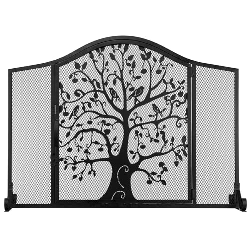 Proteccion contra chispas independiente para chimenea de hierro de salon 36x30 6