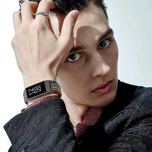 AVOD Nylon Watch Bands Compatible with Fitbit Charge 4/Charge 3/SE, Soft Replacement Wristband Breathable Sport Strap with Band for Women Men