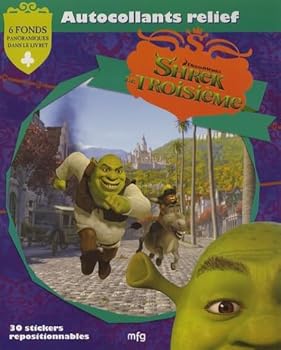 Paperback Autocollants relief Shrek le troisième [French] Book