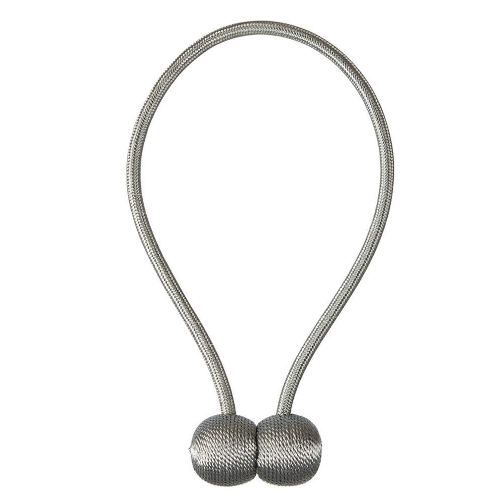 Alzapaños para cortinas magnéticos gris plata con gancho hebilla clip decorativo