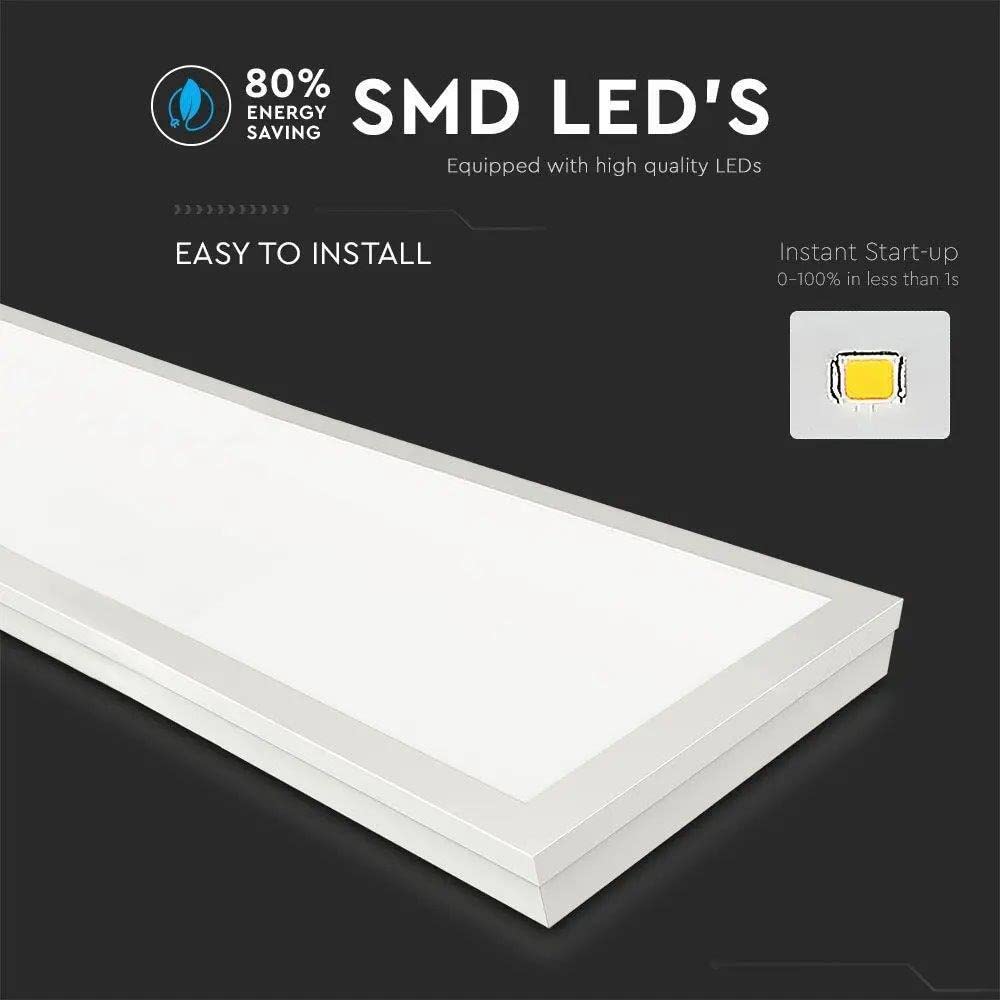 120x30 cm LED Panel Deckenleuchte Aufputzpanel Aufbaupanel Aufputz 4000 Lumen Extra Hell 40w Neutralweiß