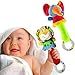 Baby Soft Rattles Shaker | Infant Developmental Hand Grip Baby Toys | Cute Stuffed Animal with Sound for 3 6 9 12 Months and Newborn Gift(2 Pack)