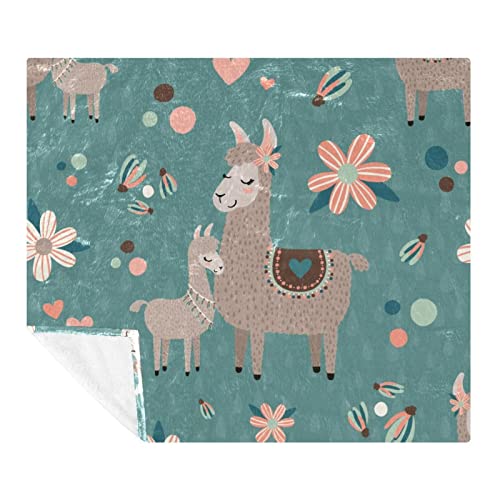 Couverture douce lama anti-froid pour voyage et nuits fraîches sur lit