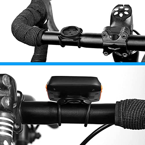 Compatible For Coospo Bc107 Mount, Out-Front Bike Computer Mount Compatible With Garmin,Wahoo,Xoss Bike Computer, Out Front Bracket Plastic Bike Computer Mount Adapter Base (2 Pack-Black+Black) #TOP3