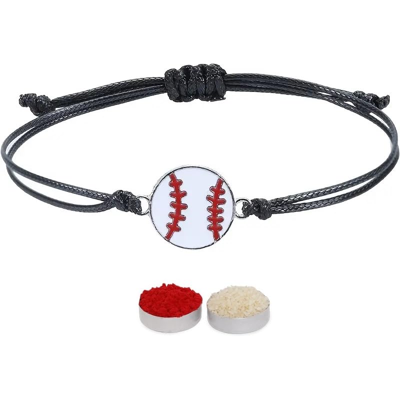 El Regalo 1PC Sports Balls Bracelet Rakhi for for Brother- Rakhi for Sports Lover Bhai with Roli-Chawal Shagun, Message Card in Rakhi Gift Box for Kids/Adults (Baseball Rakhi) (B0CD4BXRVM) Amazon Price History, Amazon Price Tracker