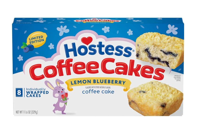Hostess Coffee Cakes Lemon Blueberry 8 ct (Pack of 6)
