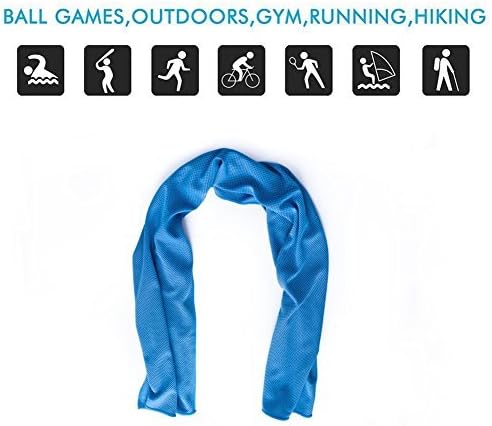 Cooling Towel for Instant Relief - Cool Bowling Fitness Yoga Towels - Use as Cooling Neck Headband Bandana Scarf,Stay Cool for Travel Camping Golf Football &Outdoor Sports