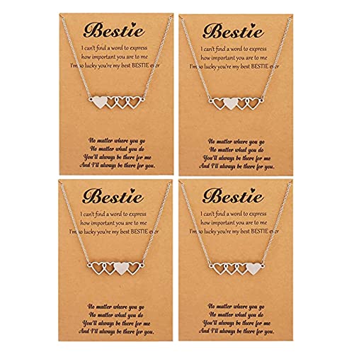 choice of all 2/3/4/5 Best Friend Necklace BFF Matching Heart Necklaces Sister Bestie Necklace Best Friend Friendship Gifts for Women Friends Trendy Stuff