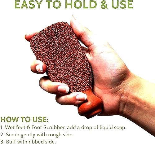 Image of TrendEvo Terracotta Natural Pumice Stone Foot Scrubber Unisex