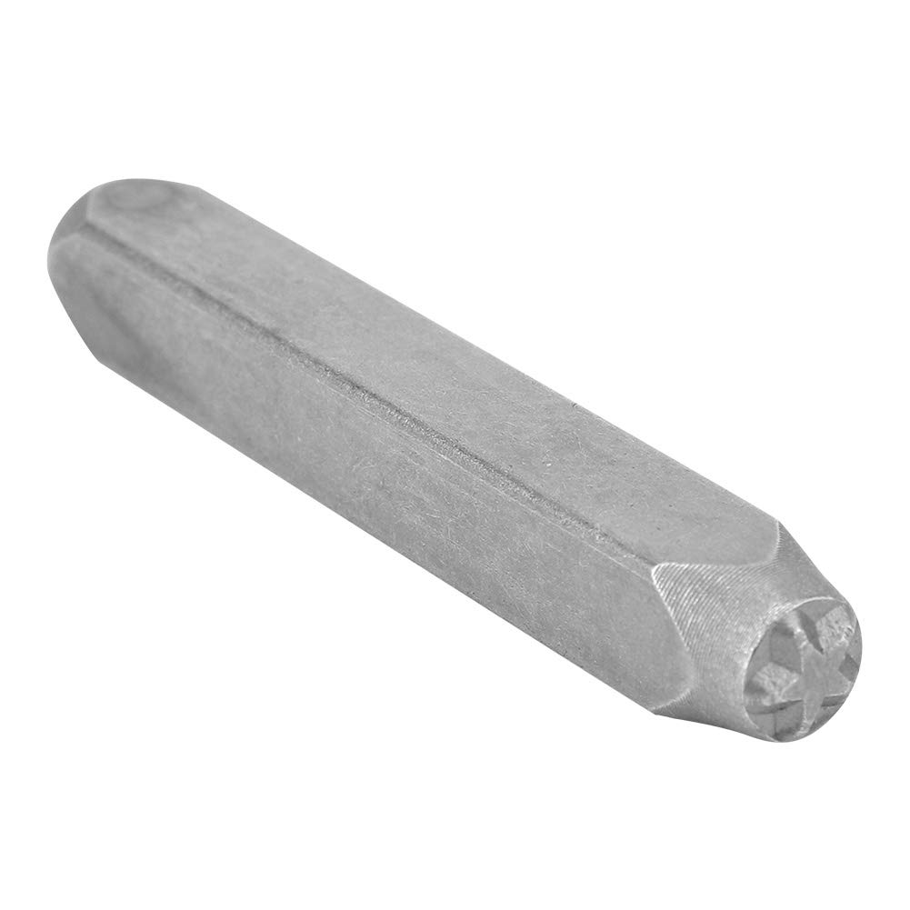 Metal Stamp, Metal Stamping Stamping Punch Stamp Jewelry Craft Engraving for Jewelry Making for Customizing Steel Leather 6mm (Star Shape)