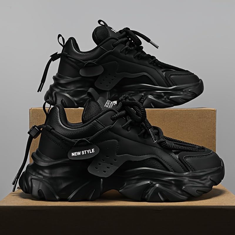 Vintage Lace Up Chunky Sneakers for Men - Comfy and Non-Slip for Outdoor Activities4