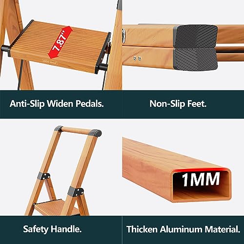 Woa Woa 5 Step Ladder, Portable Lightweight Stepladder With Anti-Slip Wide Pedal thumb #5