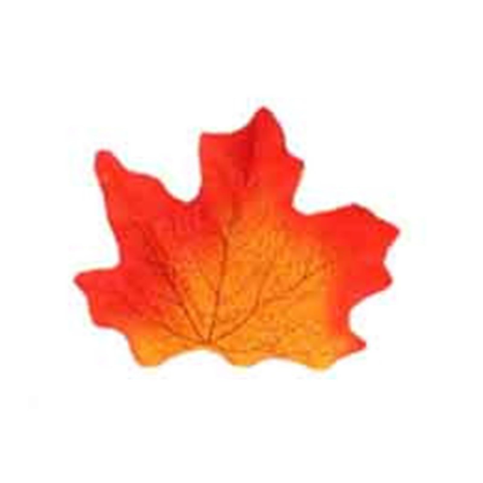 NEWFT 100Pcs Artificial Silk Maple Autumn Fake Leaves Garland Maple Leaves Vine Thanksgiving Halloween Wedding Party Halloween Decorations