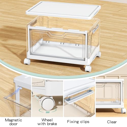 Kmiectse Clear Storage Bins with Lids - 4 Tier 23qt - Image 3