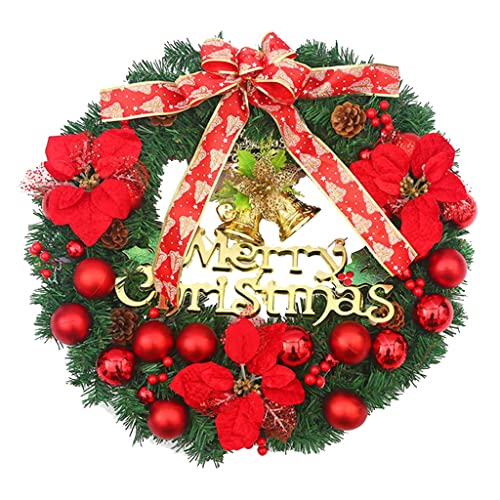 Couronne de Noël artificielle 40,6 cm pour déco intérieure et murale chaleureuse