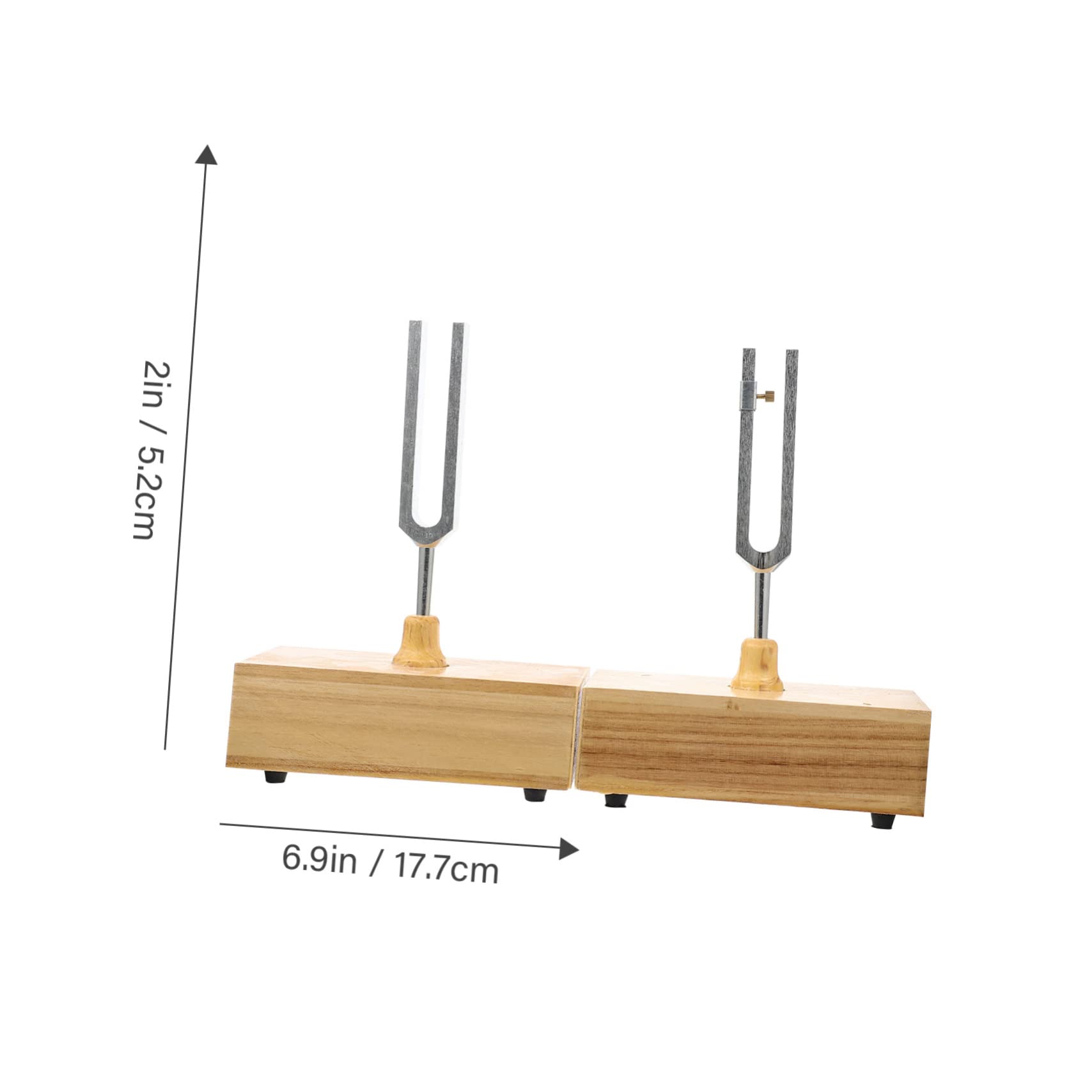 BESTonZON Stimmgabel Stabile Platzierung mit Hammer und Holzsockel 440hz Satz und Klarer Klang und Akustische Resonanz für Physikalische Experimente für Unterricht