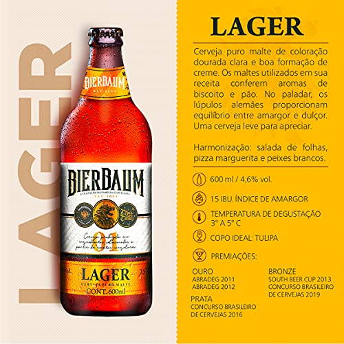 Cerveja Bierbaum, Lager, Garrafa, 600ml 1un