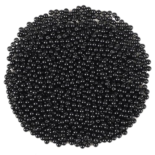 Round Black Beads